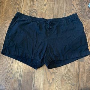 Old Navy Black Linen Shorts 3X